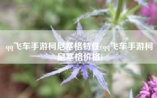 qq飞车手游柯尼塞格特性(qq飞车手游柯尼塞格价格)