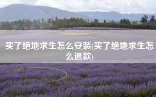 买了绝地求生怎么安装(买了绝地求生怎么退款)