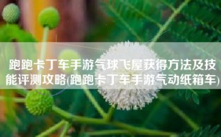 跑跑卡丁车手游气球飞屋获得方法及技能评测攻略(跑跑卡丁车手游气动纸箱车)