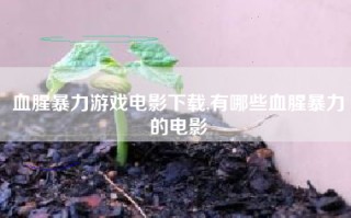 血腥暴力游戏电影下载,有哪些血腥暴力的电影