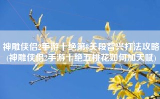 神雕侠侣2手游十绝第8关段智兴打法攻略(神雕侠侣2手游十绝五桃花如何加天赋)