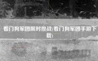 看门狗军团限时挑战(看门狗军团手游下载)