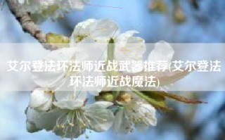 艾尔登法环法师近战武器推荐(艾尔登法环法师近战魔法)