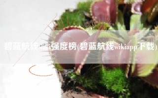 碧蓝航线wiki强度榜(碧蓝航线wikiapp下载)