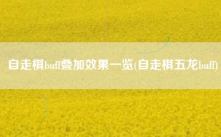 自走棋buff叠加效果一览(自走棋五龙buff)