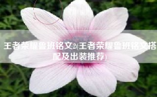 王者荣耀鲁班铭文2(王者荣耀鲁班铭文搭配及出装推荐)