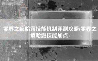 零界之痕哈露技能机制评测攻略(零界之痕哈露技能加点)