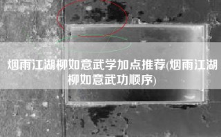 烟雨江湖柳如意武学加点推荐(烟雨江湖柳如意武功顺序)