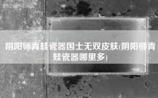 阴阳师青蛙瓷器国士无双皮肤(阴阳师青蛙瓷器哪里多)