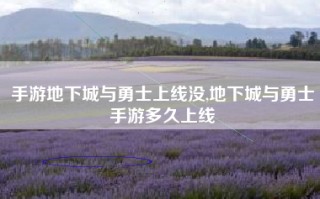 手游地下城与勇士上线没,地下城与勇士手游多久上线