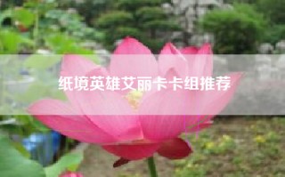 纸境英雄艾丽卡卡组推荐