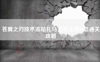 苍翼之刃技术流哈扎马无尽之塔80层通关攻略