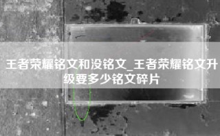 王者荣耀铭文和没铭文_王者荣耀铭文升级要多少铭文碎片