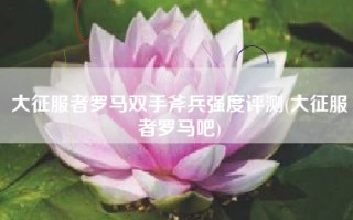 大征服者罗马双手斧兵强度评测(大征服者罗马吧)