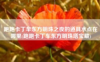 跑跑卡丁车东方明珠之夜的道具水点在哪里(跑跑卡丁车东方明珠塔宝藏)
