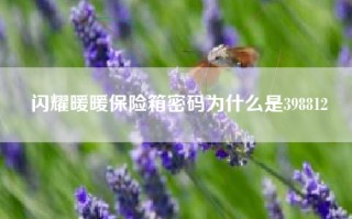 闪耀暖暖保险箱密码为什么是398812