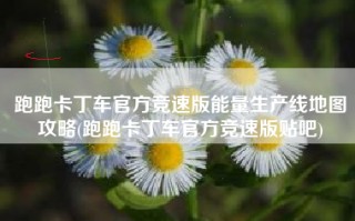 跑跑卡丁车官方竞速版能量生产线地图攻略(跑跑卡丁车官方竞速版贴吧)