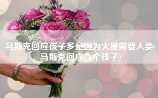 马斯克回应孩子多是因为火星需要人类(马斯克回应九个孩子)