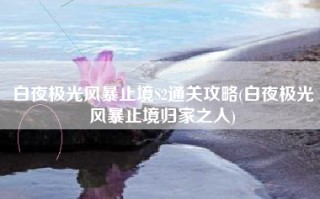 白夜极光风暴止境S2通关攻略(白夜极光风暴止境归家之人)