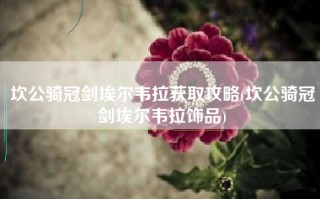 坎公骑冠剑埃尔韦拉获取攻略(坎公骑冠剑埃尔韦拉饰品)