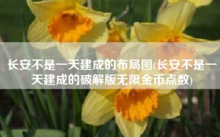长安不是一天建成的布局图(长安不是一天建成的破解版无限金币点数)