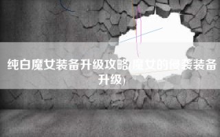 纯白魔女装备升级攻略(魔女的侵袭装备升级)