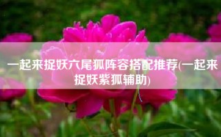 一起来捉妖六尾狐阵容搭配推荐(一起来捉妖紫狐辅助)