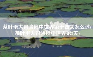 茶叶蛋大冒险镜中世界第十四关怎么过(茶叶蛋大冒险镜中世界第8关)