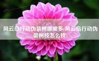 风云岛行动伪装树哪里多(风云岛行动伪装树枝怎么找)