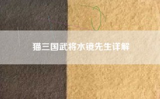 猫三国武将水镜先生详解