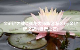 金铲铲之战S7驯龙大师阵容怎么玩(金铲铲之战s7贤者之石)