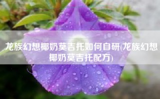 龙族幻想椰奶莫吉托如何自研(龙族幻想椰奶莫吉托配方)