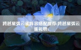 跨越星弧云雀阵容搭配推荐(跨越星弧云雀礼物)