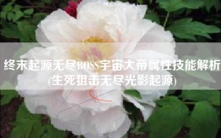 终末起源无尽BOSS宇宙大帝属性技能解析(生死狙击无尽光影起源)