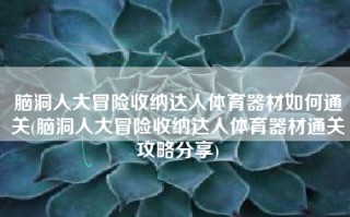 脑洞人大冒险收纳达人体育器材如何通关(脑洞人大冒险收纳达人体育器材通关攻略分享)