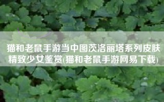 猫和老鼠手游当中图茨洛丽塔系列皮肤精致少女鉴赏(猫和老鼠手游网易下载)