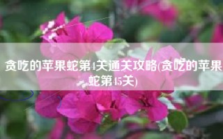 贪吃的苹果蛇第4关通关攻略(贪吃的苹果蛇第45关)