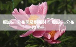 魔域boss分布图及刷新时间(魔域boss分布图坐标)