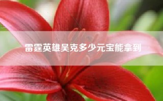 雷霆英雄吴克多少元宝能拿到