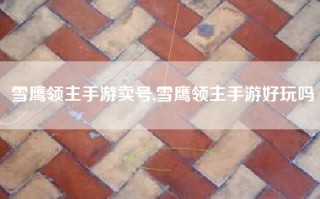 雪鹰领主手游卖号,雪鹰领主手游好玩吗
