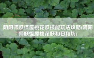 阴阳师妖怪屋桃花妖技能玩法攻略(阴阳师妖怪屋桃花妖和日和坊)