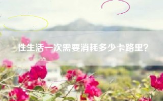 性生活一次需要消耗多少卡路里？