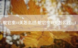 蛇它虫44关怎么过(蛇它虫44关怎么过)_1