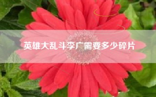 英雄大乱斗李广需要多少碎片