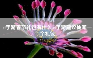 cf手游春节礼包有什么,cf手游建议抽哪一个礼包