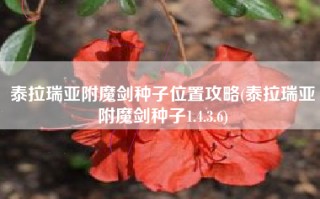 泰拉瑞亚附魔剑种子位置攻略(泰拉瑞亚附魔剑种子1.4.3.6)