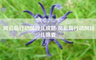 风云岛行动风铃儿攻略(风云岛行动风铃儿锦囊)
