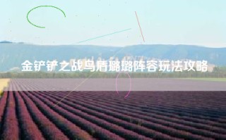 金铲铲之战鸟盾璐璐阵容玩法攻略