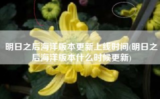 明日之后海洋版本更新上线时间(明日之后海洋版本什么时候更新)