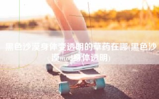 黑色沙漠身体变透明的草药在哪(黑色沙漠mod身体透明)